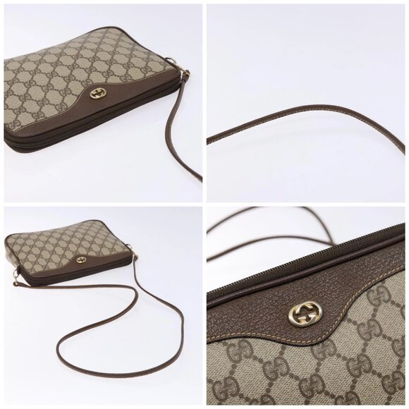 GUCCI GG Supreme Shoulder Bag PVC Beige Gold 156 02 068 Auth bs28869 - Picture 16 of 16